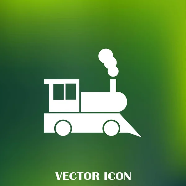 Locomotive Vapeur Vieille Icône Web Ferroviaire — Image vectorielle