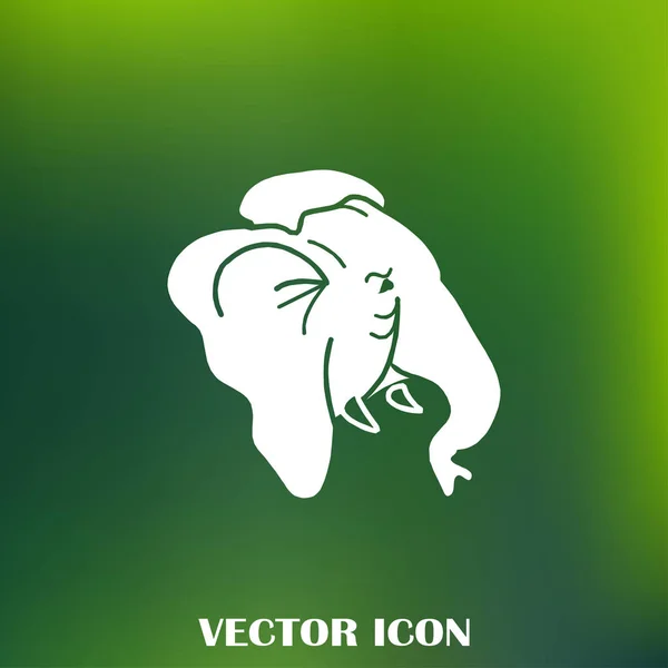 Elefante Vector Web Icono — Vector de stock