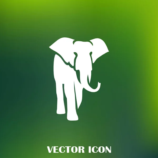 Elefante Vector Web Icono — Vector de stock