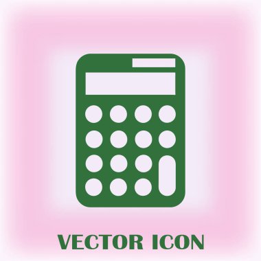 Hesap makinesi simgesi, vektör illüstrasyonu. düz tasarım biçimi.
