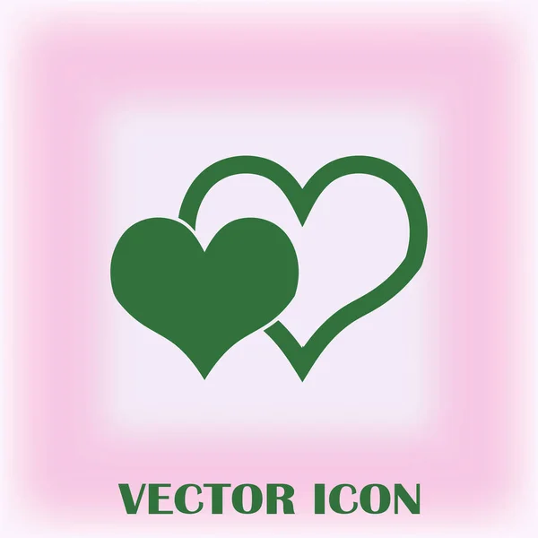 Hjärtikonen Vektor Love Symbol Alla Hjärtans Dag Tecken — Stock vektor
