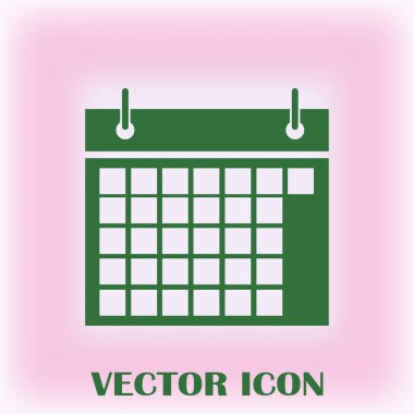 Takvim izole düz Web telefon simgesini