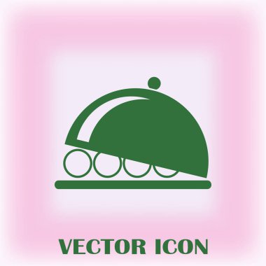 tabağı simge vektör çizim.