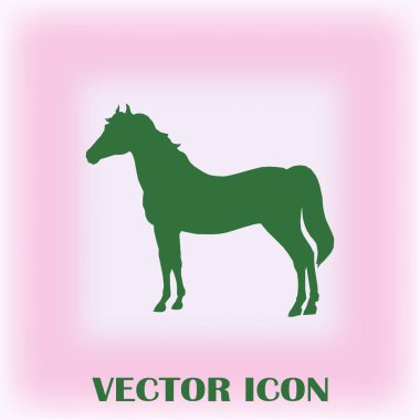 Koşan bir atın vektör silueti
