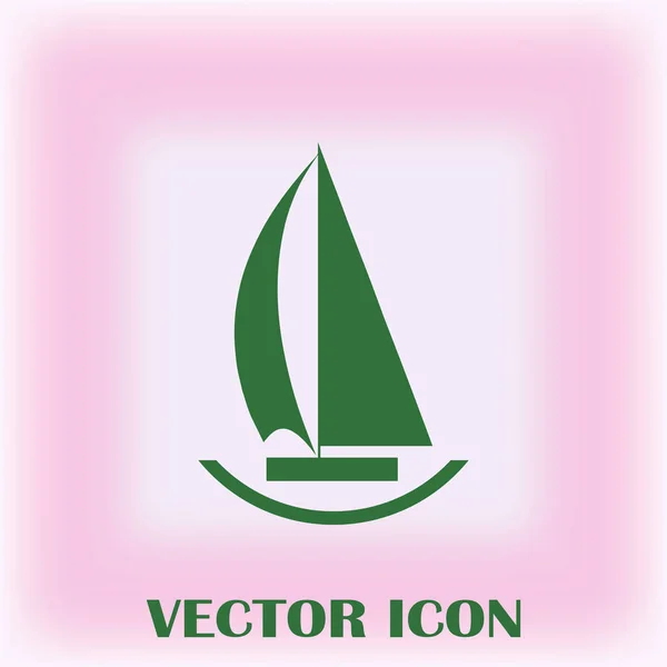 Vektor Segel Boot Symbol — Stockvektor