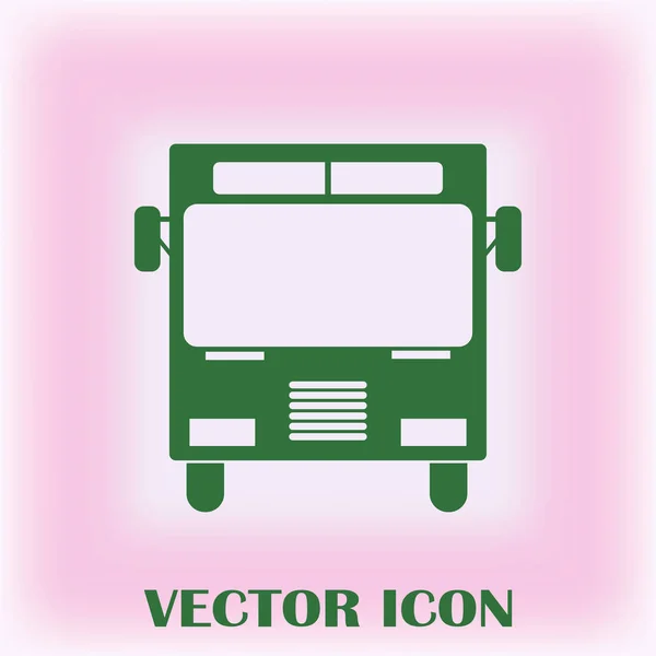 Bus Icon Vektor Solide Logo Abbildung Piktogramm — Stockvektor