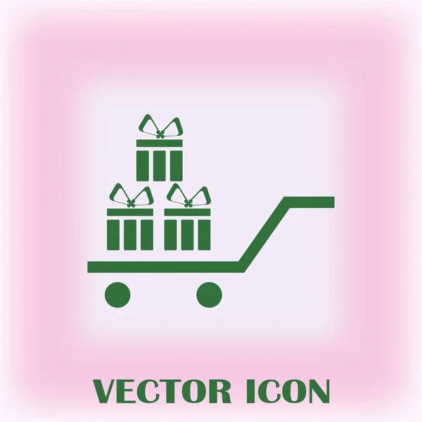 Geschenk Vektor Web Symbol — Stockvektor