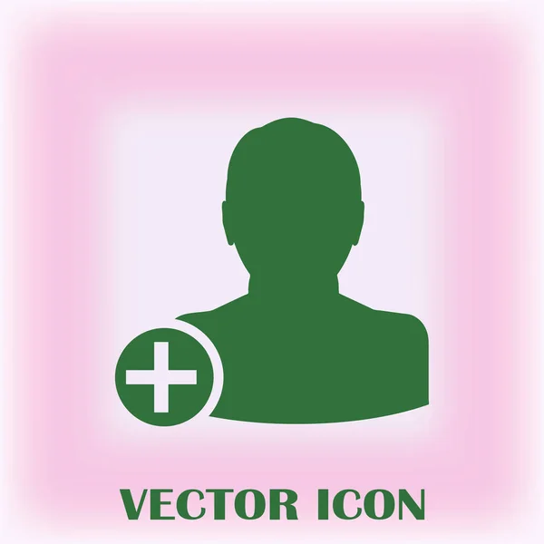 Añadir Amigo Vector Icono — Vector de stock