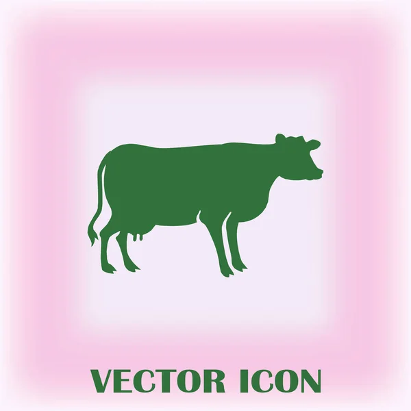 Vache Silhouette Icône Vectorielle — Image vectorielle