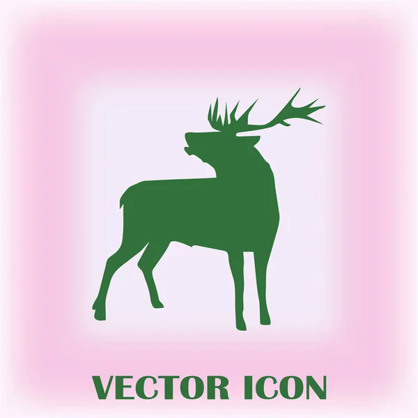 Ícone Web Vetor Veado — Vetor de Stock