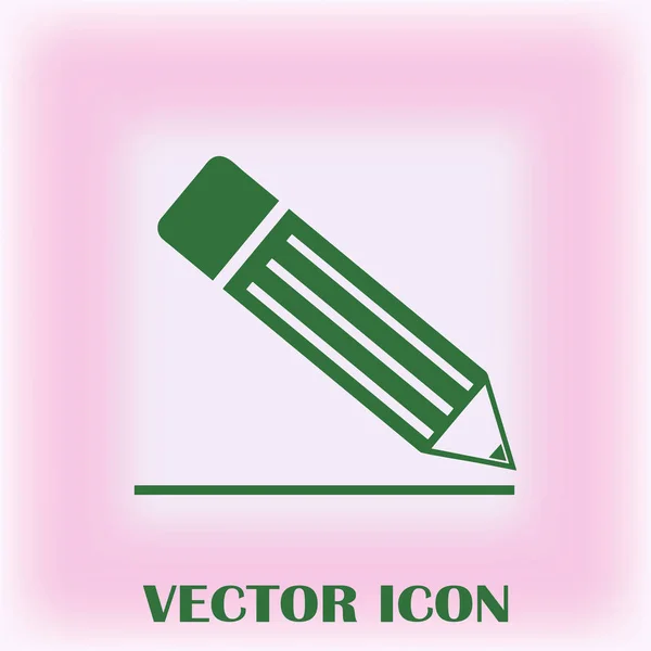 Potloodpictogram Vectorillustratie — Stockvector