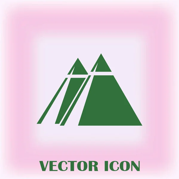 Pirámide Vector Web Icono — Vector de stock