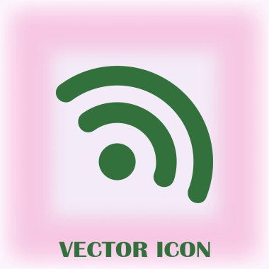WiFi simge vektör, kablosuz Internet işareti, düz stil grafik ve web tasarımı için