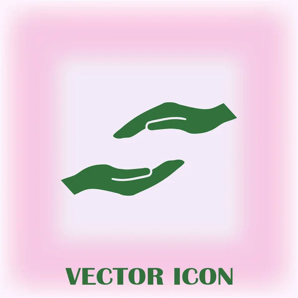 Manos Icono Vector Diseño Plano Mejor Icono Vector — Vector de stock