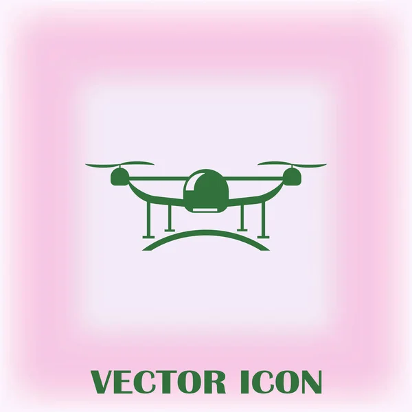 Logo Drone Quadricottero Volante Illustrazione Vettoriale Isolata — Vettoriale Stock