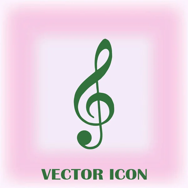 Musique Plate Icône Clé Main — Image vectorielle