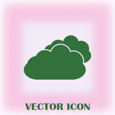 Bulut simge düz vektör.