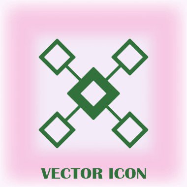 Akış şeması simge vektör.