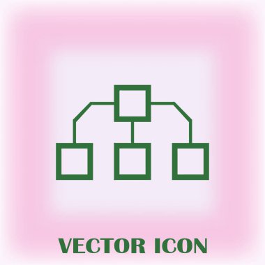 Akış şeması simge vektör.