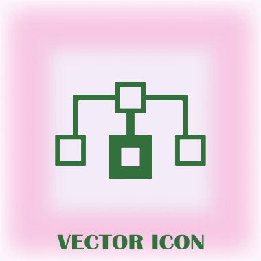 Akış şeması simge vektör.