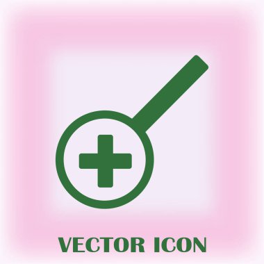 Büyüteç camı. Arama simgesi. Vektör çizim.