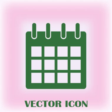 Takvim izole düz Web telefon simgesini