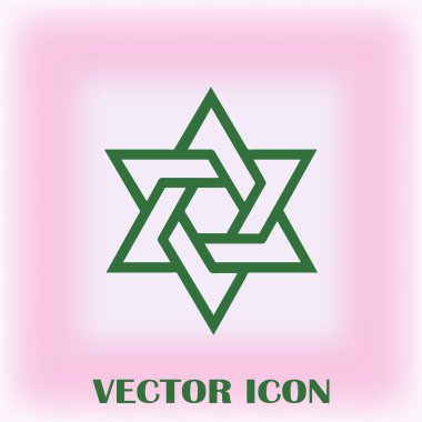 Davut'un yıldızı. Simge vektör