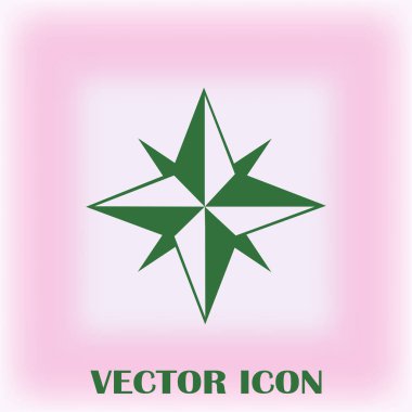 Pusula simgesini düz vektör