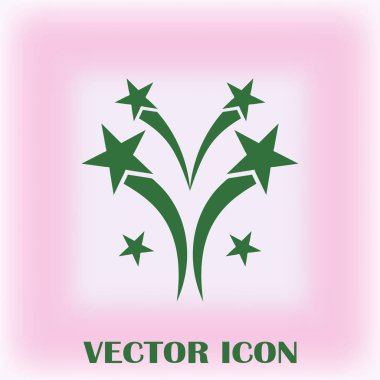 Havai fişek satırı simgesi, anahat vektör işareti