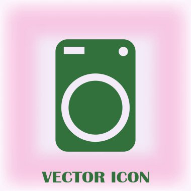 Çamaşır makinesi simgesi. Cihazı vektör simgesi. Çamaşır makinesi simge vektör