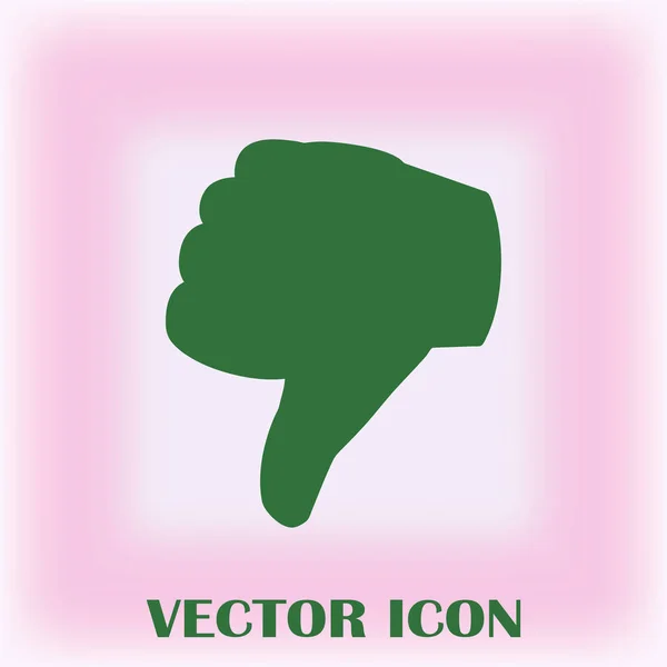 Vector Tummen Upp Ikonen Flat Ikonen Vektor Illustration — Stock vektor