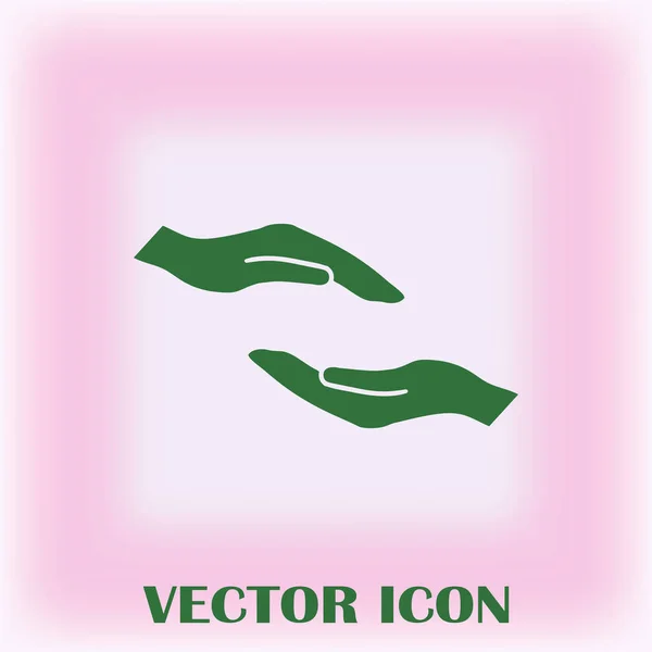 Manos Icono Vector Diseño Plano Mejor Icono Vector — Vector de stock