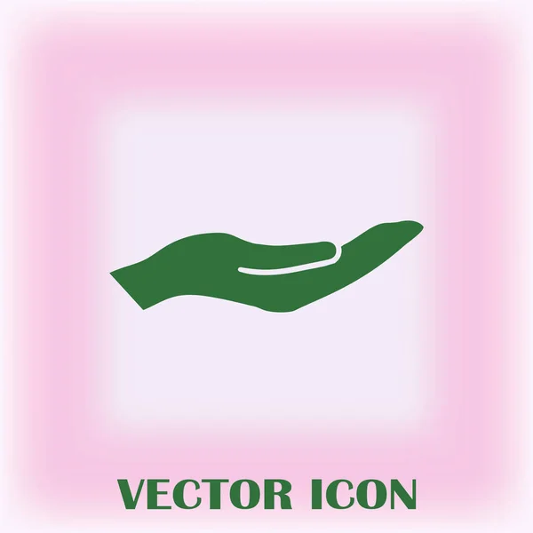 Manos Icono Vector Diseño Plano Mejor Icono Vector — Vector de stock