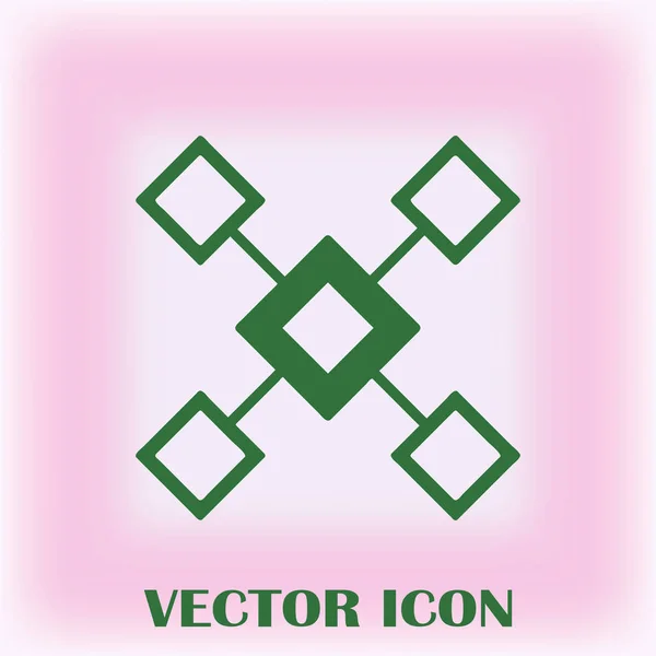 Diagrama Flujo Icono Vector — Vector de stock
