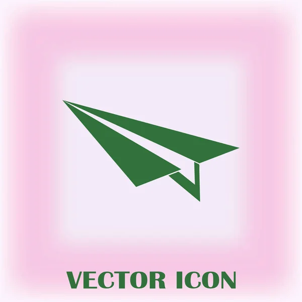 Vector Icono Avión Ilustración Logotipo Sólido Pictograma — Vector de stock
