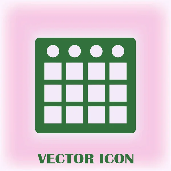 Calendar Isolated Flat Web Mobile Icon — Stock Vector