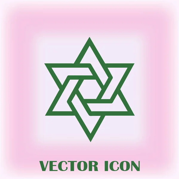 Estrela de David. Ícone Vector —  Vetores de Stock