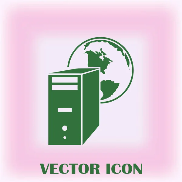 Icono de ordenador, icono de PC — Vector de stock