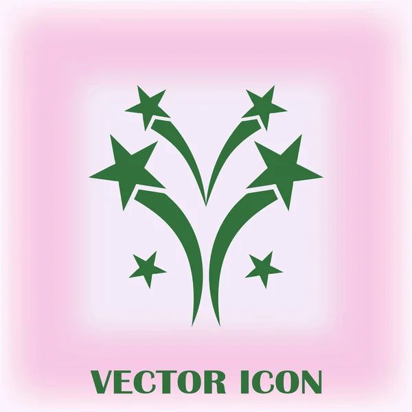 Icono Línea Fuegos Artificiales Signo Vector Contorno — Vector de stock