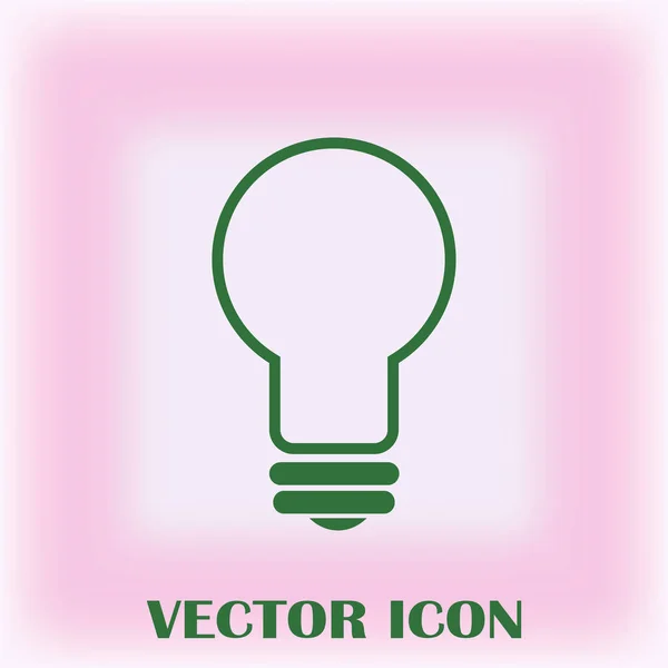 Lamp Icon Flat Vector — Stock Vector