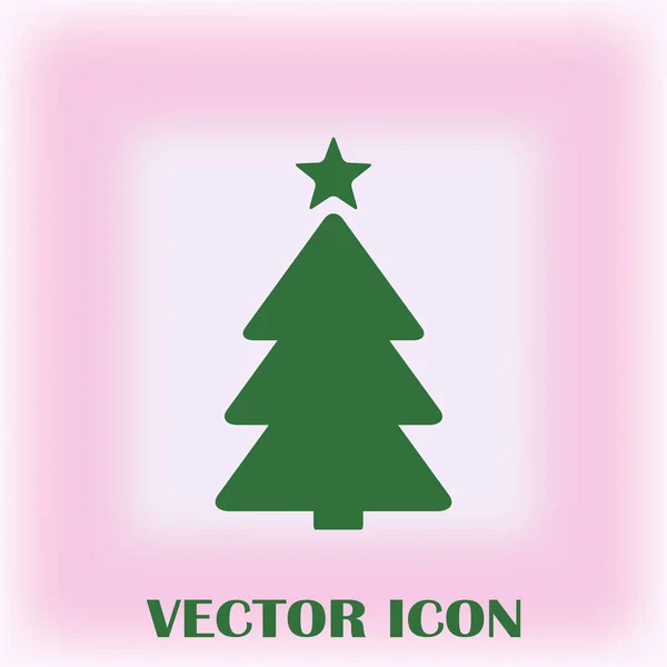 Simple Vector Christmas Tree Original New Year Card — Stock Vector