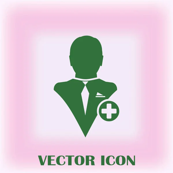 Hozzáad Barát Vektor Ikon — Stock Vector