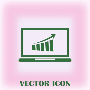 Web vektör simgesi. İş grafiği ile izlemek