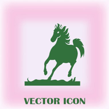 Koşan bir atın vektör silueti
