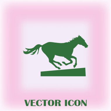 Koşan bir atın vektör silueti