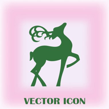 Geyik vektör web simgesi