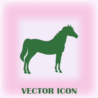 Koşan bir atın vektör silueti