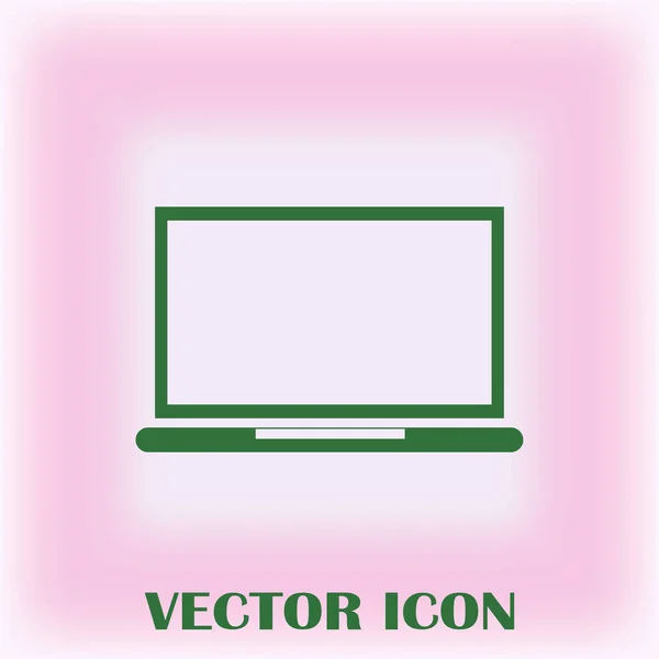 Icono Portátil Estilo Plano Moda Símbolo Ordenador Para Diseño Sitio — Vector de stock