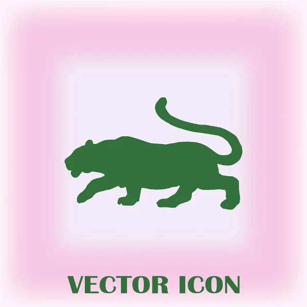 Tigersilhouette Vektorsymbol — Stockvektor