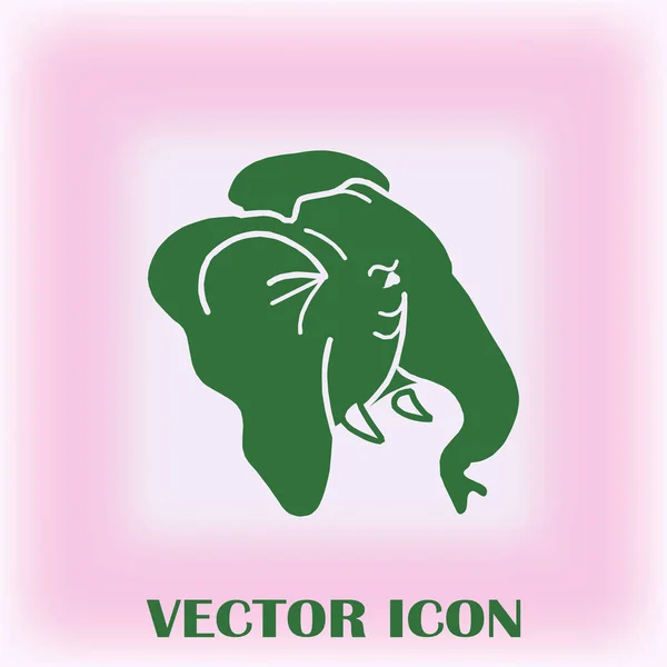 Ícone Web Vetor Elefante — Vetor de Stock